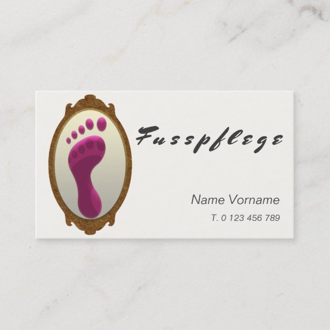 fußpflege visitkort (Framsida)