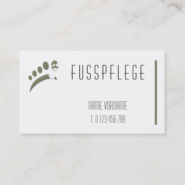 fusspflege visitkort (Framsida)