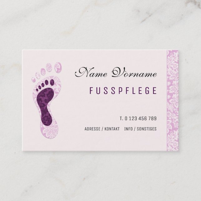 fusspflege visitkort (Framsida)