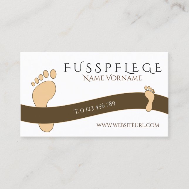 fußpflege visitkort (Framsida)