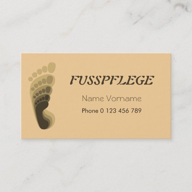 fusspflege visitkort (Framsida)