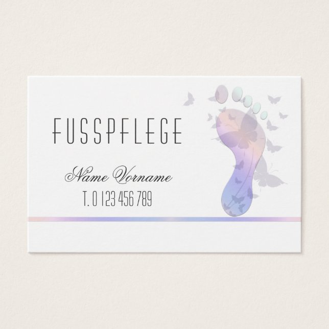 fusspflege visitkort (Framsida)