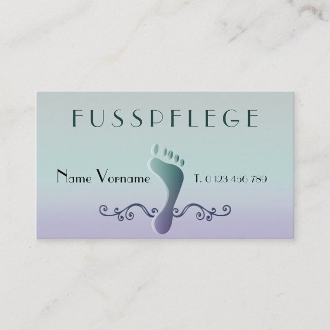 fußpflege visitkort (Framsida)