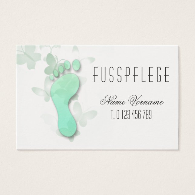 fusspflege visitkort (Framsida)