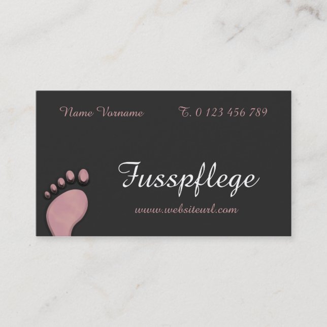 fusspflege visitkort (Framsida)