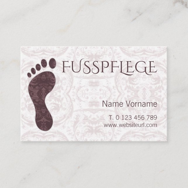 fusspflege visitkort (Framsida)