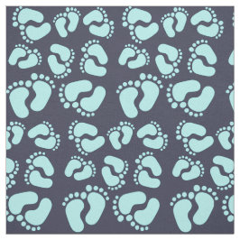 Fußspuren Fussabdrücke Baby Füßchen Stoffmuster Tyg