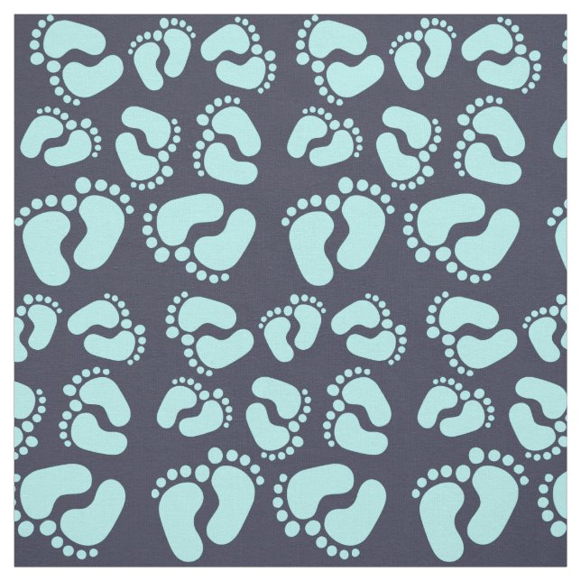 Fußspuren Fussabdrücke Baby Füßchen Stoffmuster Tyg (Provkarta)