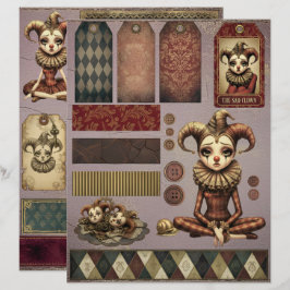 Fussy Cut Elements - Melancholoc Harlequin Brevhuvud