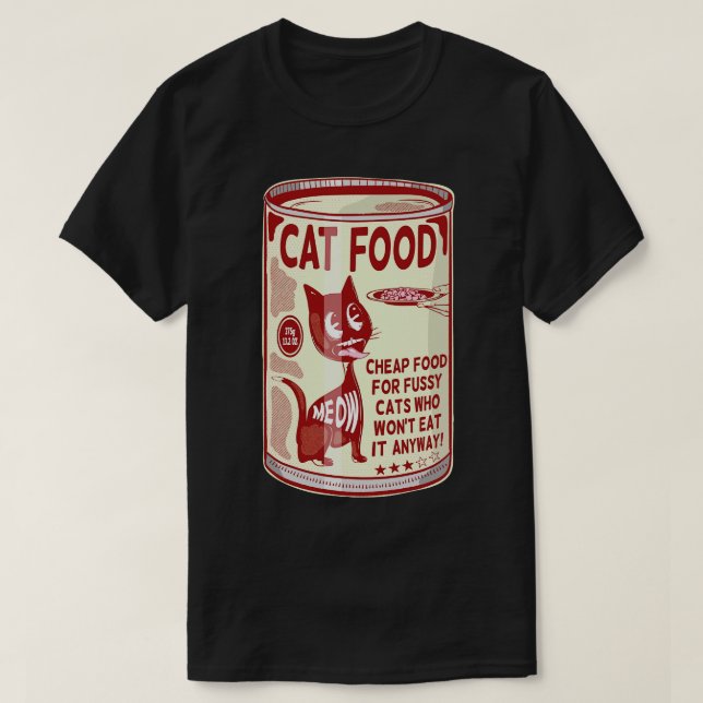 Fussy eaterkattfoder t shirt (Design framsida)
