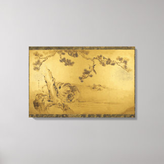 Fusuma: Tigers and Dragon Canvastryck