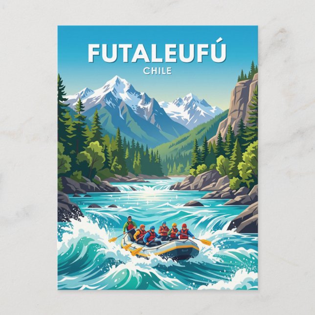 Futaleufúfloden Chile Vykort (Framsida)