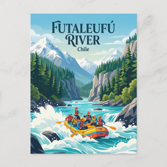 Futaleufúfloden Chile Vykort (Framsida)
