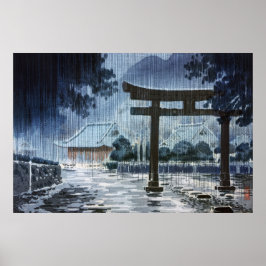 Futarazan Shrine i Nikko av Tsuchiya Koitsu Poster
