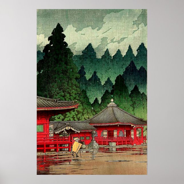Futatsu Hall Nikko Kawase Hasui Poster (Framsidan)