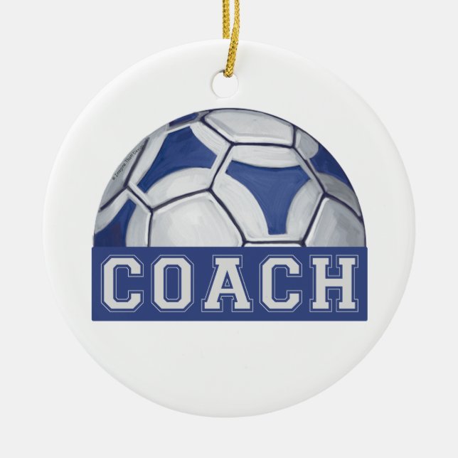 Futbal Coach Julgransprydnad Keramik (Framsidan)