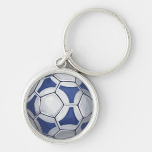 Futbal Rund Silverfärgad Nyckelring
