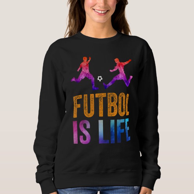Futbol är en fotbollsfotbollsspelare Färg Tee (Framsida)