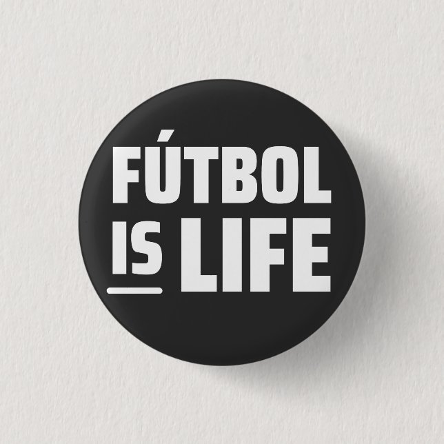 Futbol är liv, fotboll, fotboll, amerciska fotboll knapp (Framsida)