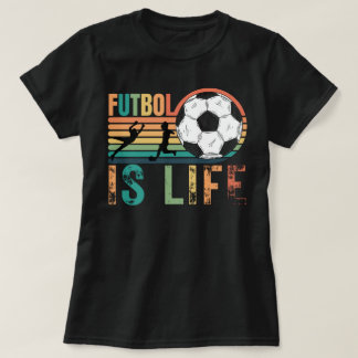 Futbol är livet, kvinnokonsolen Mamma T Shirt