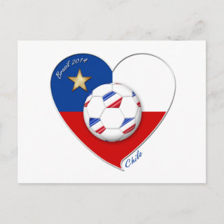 Fútbol "CHILE" 2014. Chilean national soccer team Vykort