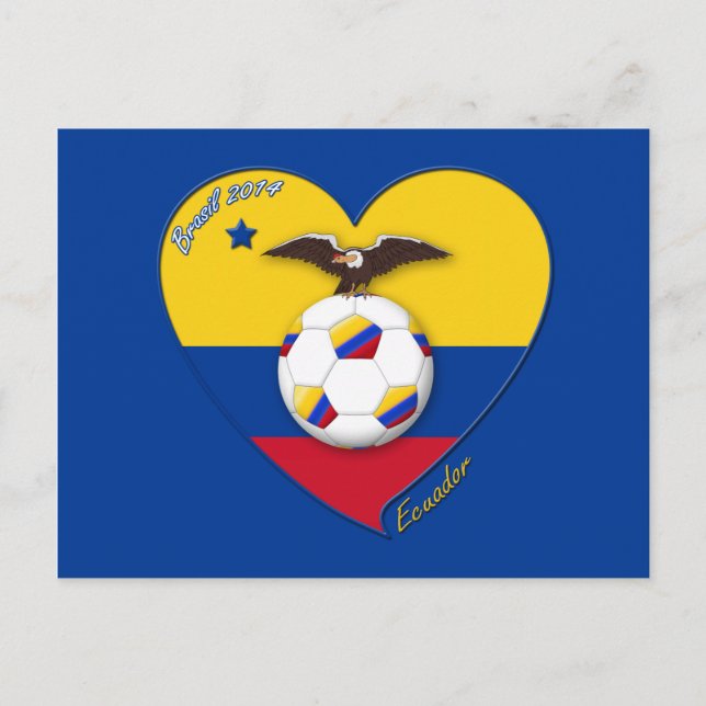 Fútbol de ECUADOR Ecuadoriansk nationalgruppsdomar Vykort (Framsida)