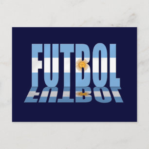 Futbol flagga med beteckningen fotboll älskare Arg Vykort