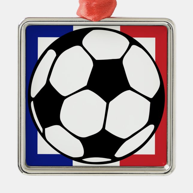 Futbol. francaise Square. Julgransprydnad Metall (Framsidan)