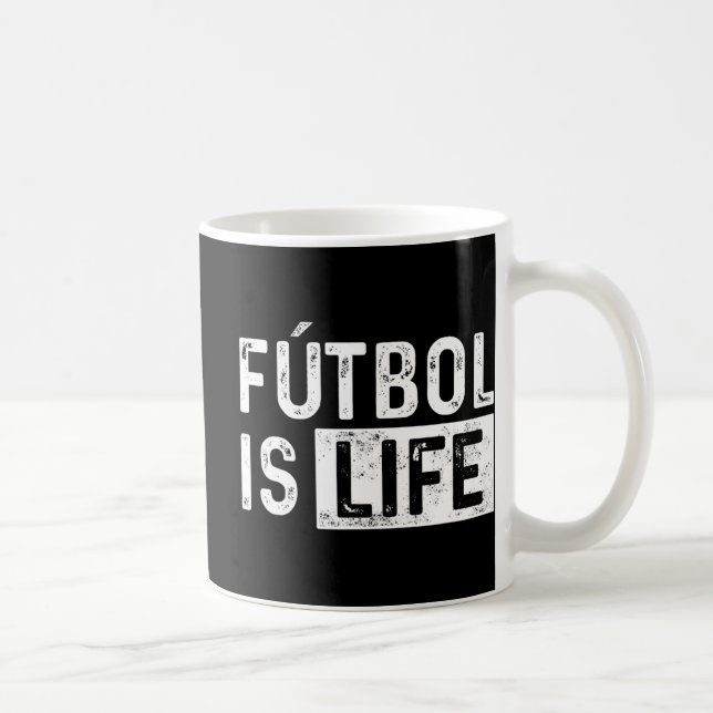 Futbol Is Life Football Lover Soccer Fun  Kaffemugg (Höger)