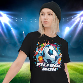 Futbol Mamma Soccer Ball Mönster T Shirt