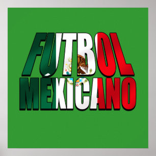 Futbol Mexicano - logotyp för fotbollälskareMexi Poster