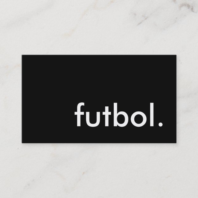 futbol. visitkort (Framsida)