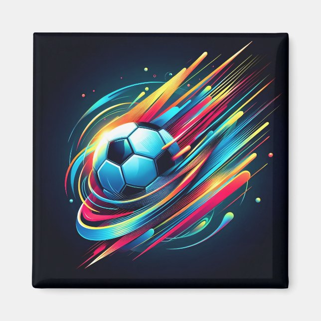 Futistisk Cyberfotboll Hastighets Sport Magnet (Framsidan)