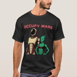 Futistisk Humanoid Robot på en Främmande Planet T Shirt