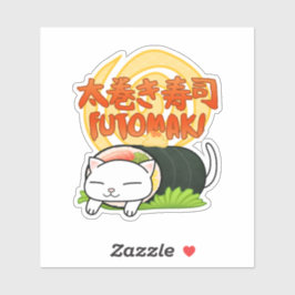 Futomaki Sushi Cat Klistermärken