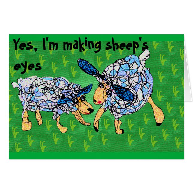 futtig kärlek hälsningskort (Framsidan Horizontal)