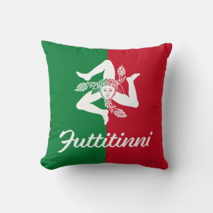 Futtitinni Sicily Trinacria Dekorativ kudde