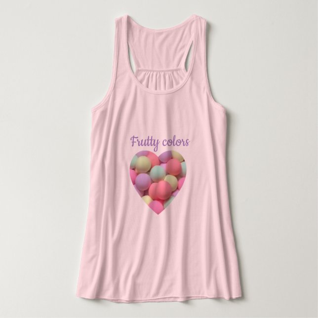 Futty färg linne med racerback  (Design framsida)