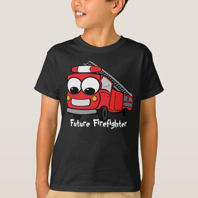 Futur brandman - svart tee shirt (Framsida)