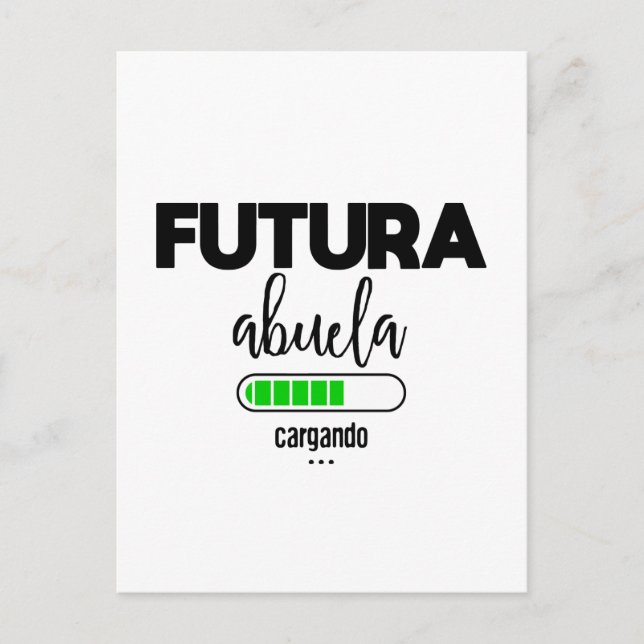 Futura abuela cargando vykort (Framsida)