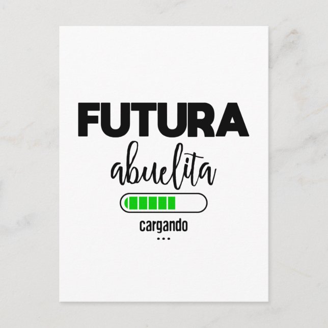 Futura abuelita cargando vykort (Framsida)