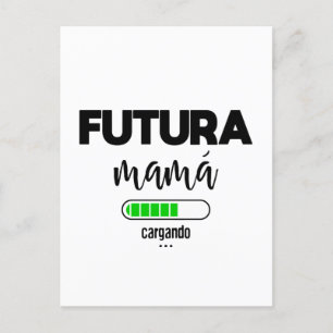 Futura mamá cargando vykort