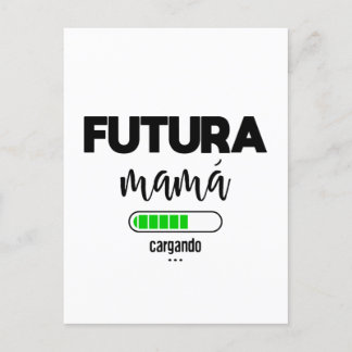 Futura mamá cargando vykort
