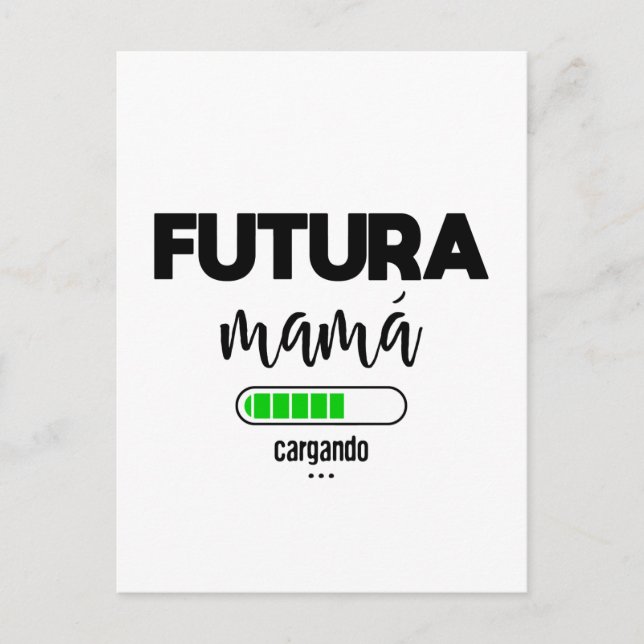 Futura mamá cargando vykort (Framsida)