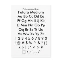 Futura Medium - Zazzle Font Sampler Lakan
