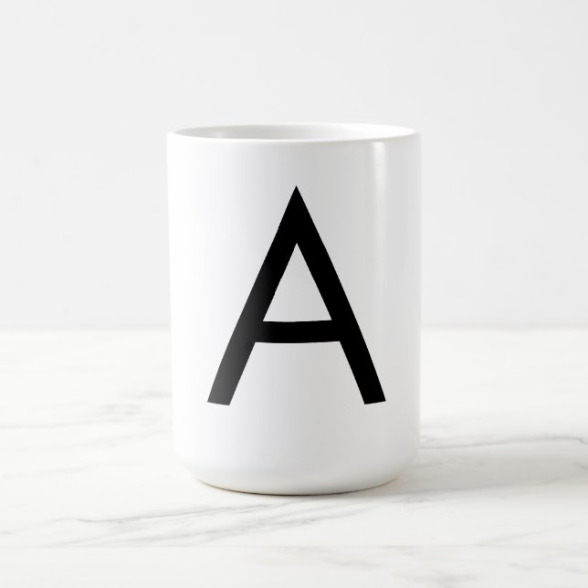 Futura stilsortsalfabet kaffemugg (Center)