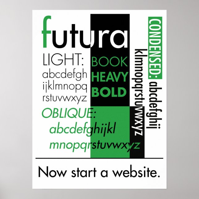 Futura Typography Poster (Framsidan)