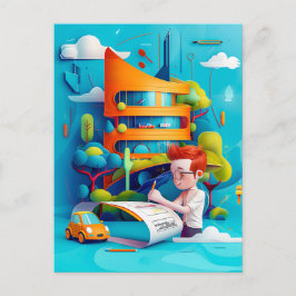 Future Architect Dream för barn Helg Vykort