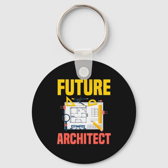 Future Architect Funny Architecture Architect  Nyckelring (Framsida)