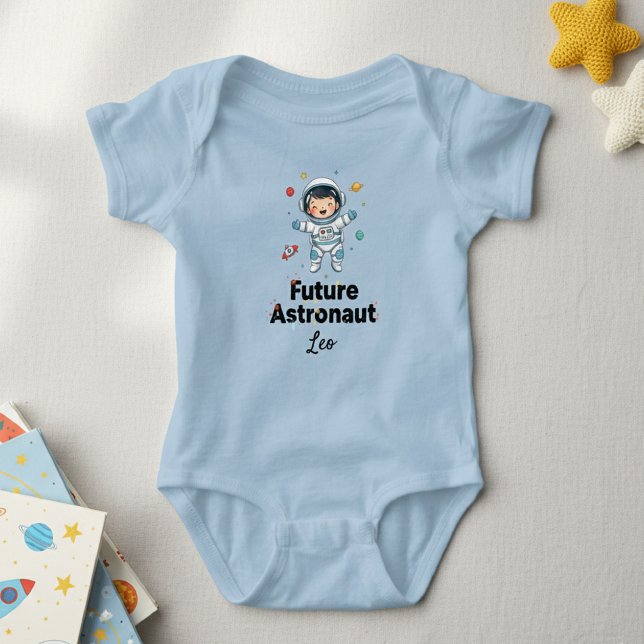 Future Astronaut  Personalized Light Blue  Bodysui T Shirt (Skapare uppladdad)